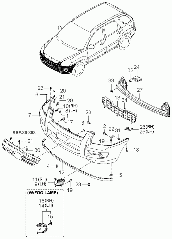 KIA 1864935009 - Izzó, ködlámpa parts5.com