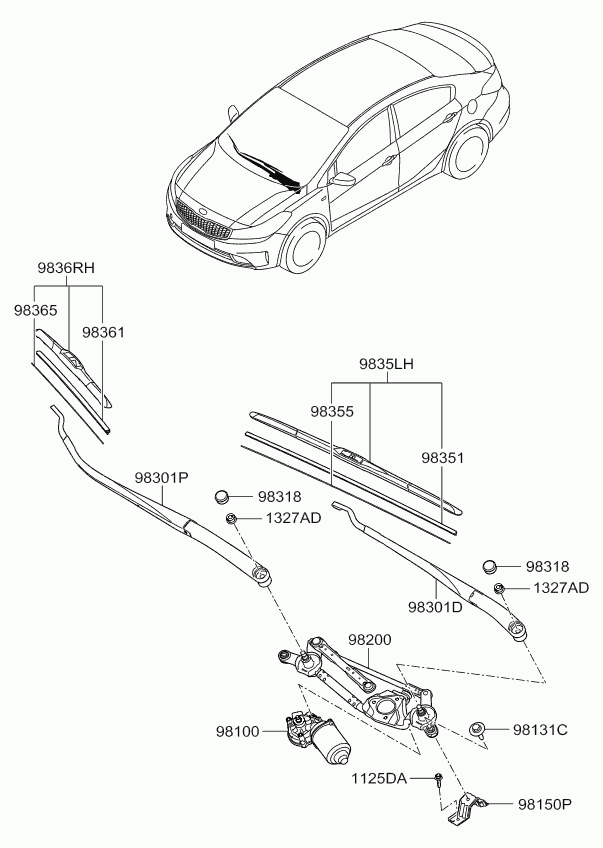 KIA 98360A5000 - Lamela stergator parts5.com