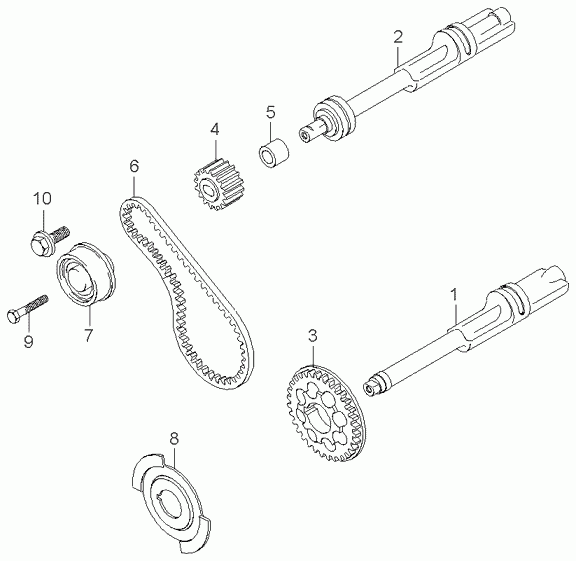 Hyundai 23357-38001 - Обтяжна ролка, ангренаж parts5.com