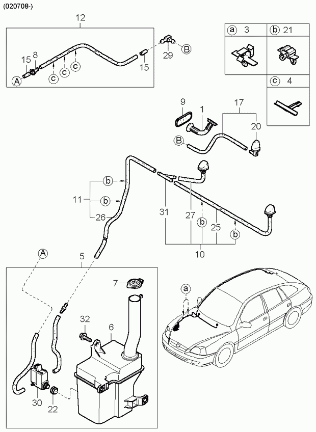 Hyundai 98510 FD100 - Водна помпа за миещо устр., почистване на стъклата parts5.com