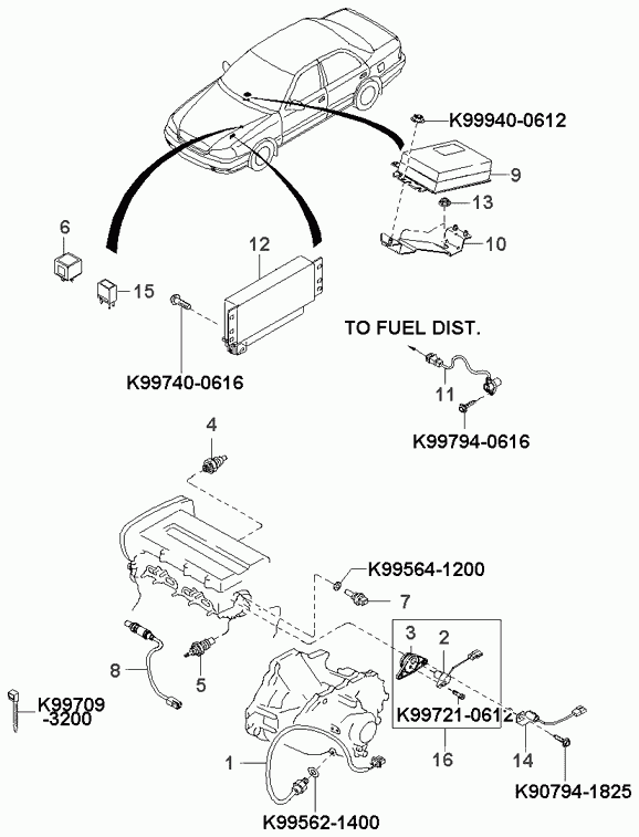 KIA 0K900-18-501C - Sender Unit, oil pressure parts5.com