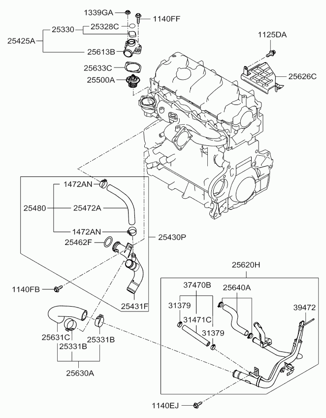 Hyundai 253302E100 - Verschlussdeckel, Kühler parts5.com