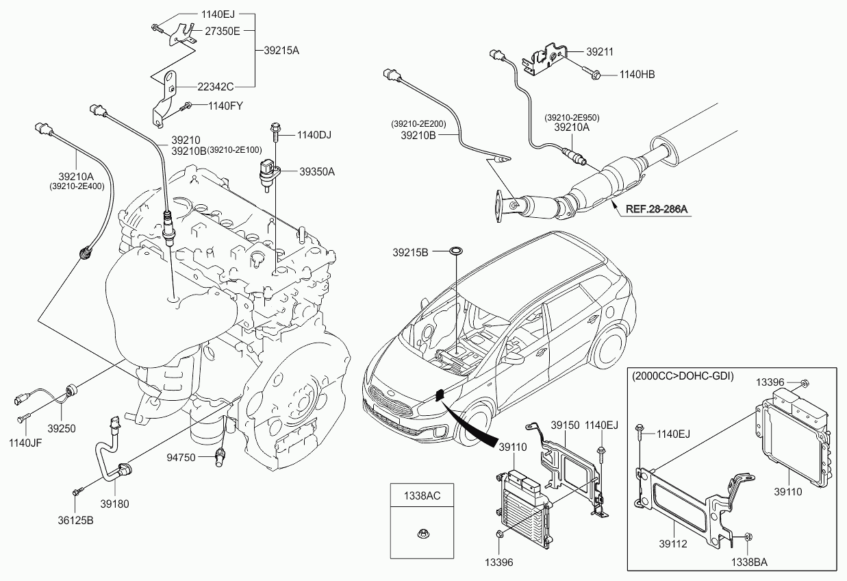 Hyundai 392102E200 - Lambda-sonda parts5.com