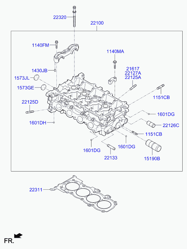 Hyundai 22311-03211 - Gasket, cylinder head parts5.com