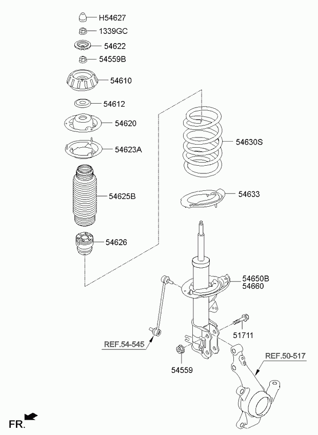 Hyundai 546111Y000 - Тампон на макферсън parts5.com