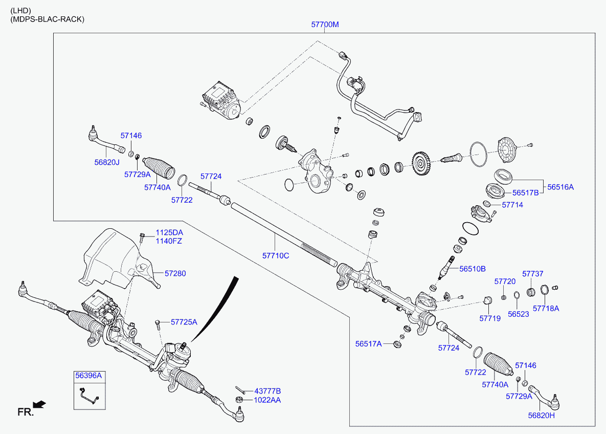 KIA 57724-C1000 - Aksiyel mafsal, tekerlek sevk çubuğu parts5.com