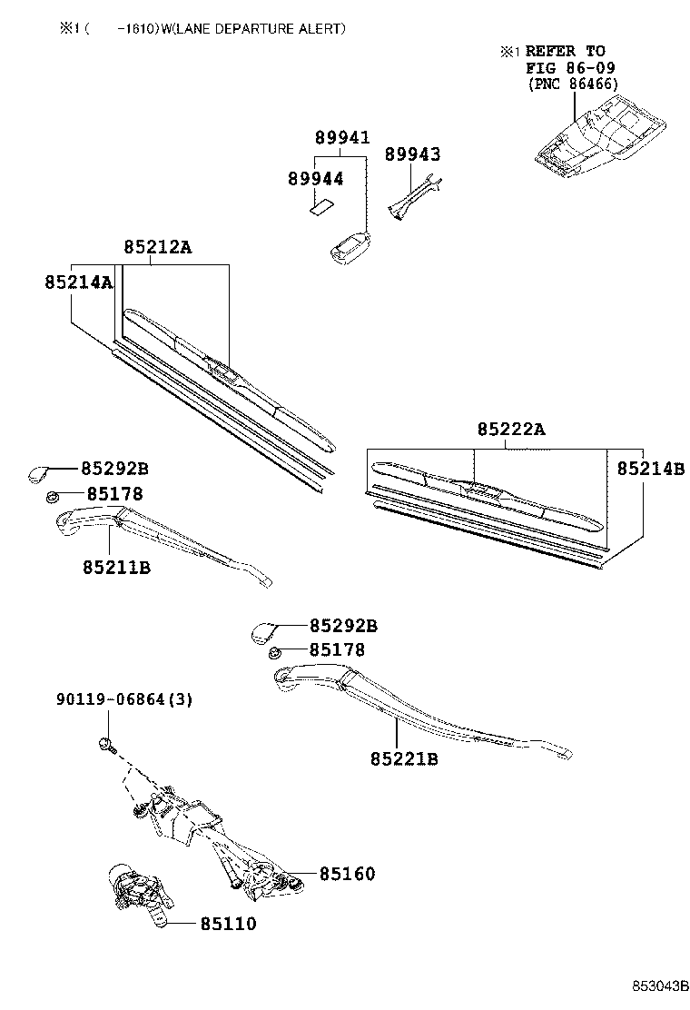 LEXUS 85212-53100 - Stieracia liżta parts5.com