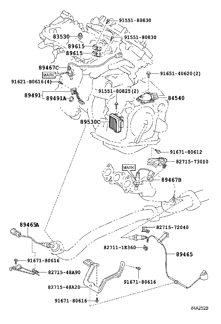 TOYOTA 8946548220 - Lambda sonda parts5.com