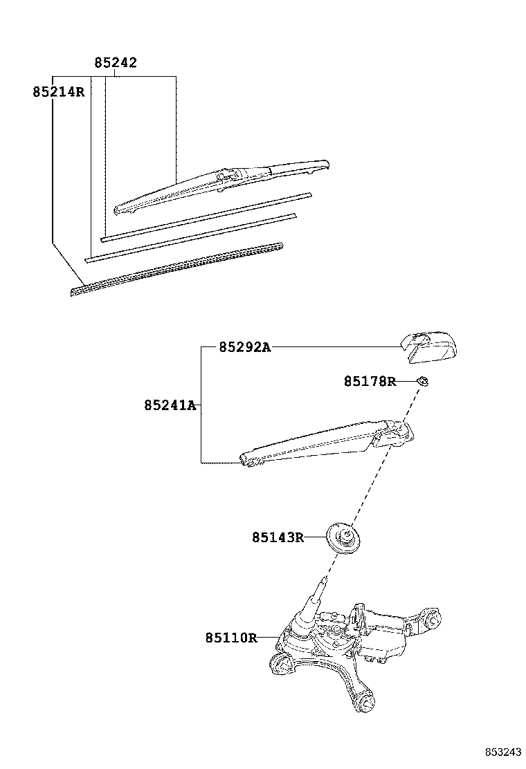 TOYOTA 85214-42040 - Wischblatt parts5.com