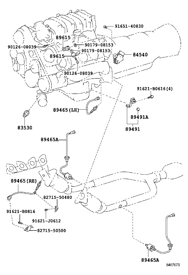 LEXUS 8946550120 - Lambda Sensor parts5.com