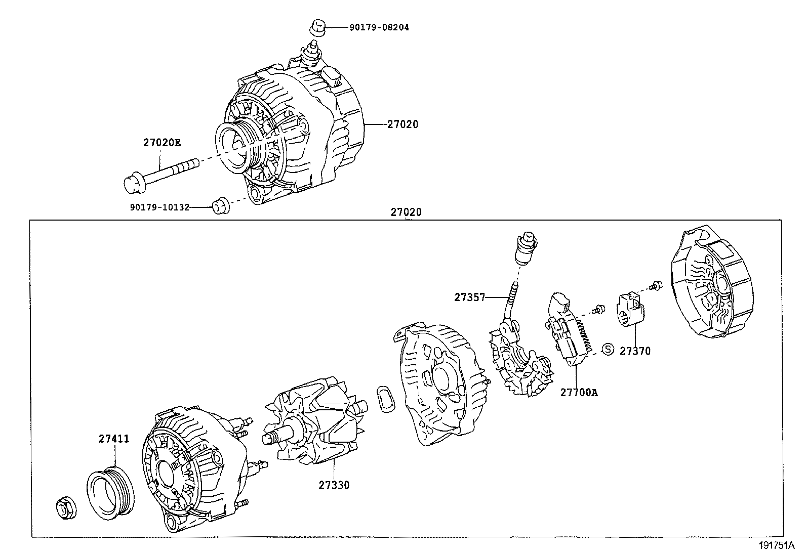 LEXUS 27060 46300 - Generaator parts5.com