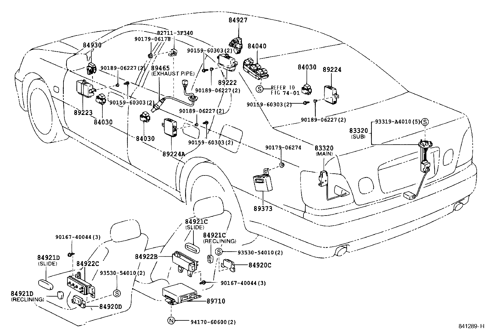 LEXUS 89465 30430 - Sonda lambda parts5.com