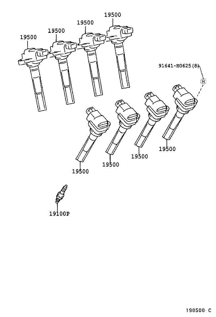 TOYOTA 90919-01210 - Sytytystulppa parts5.com