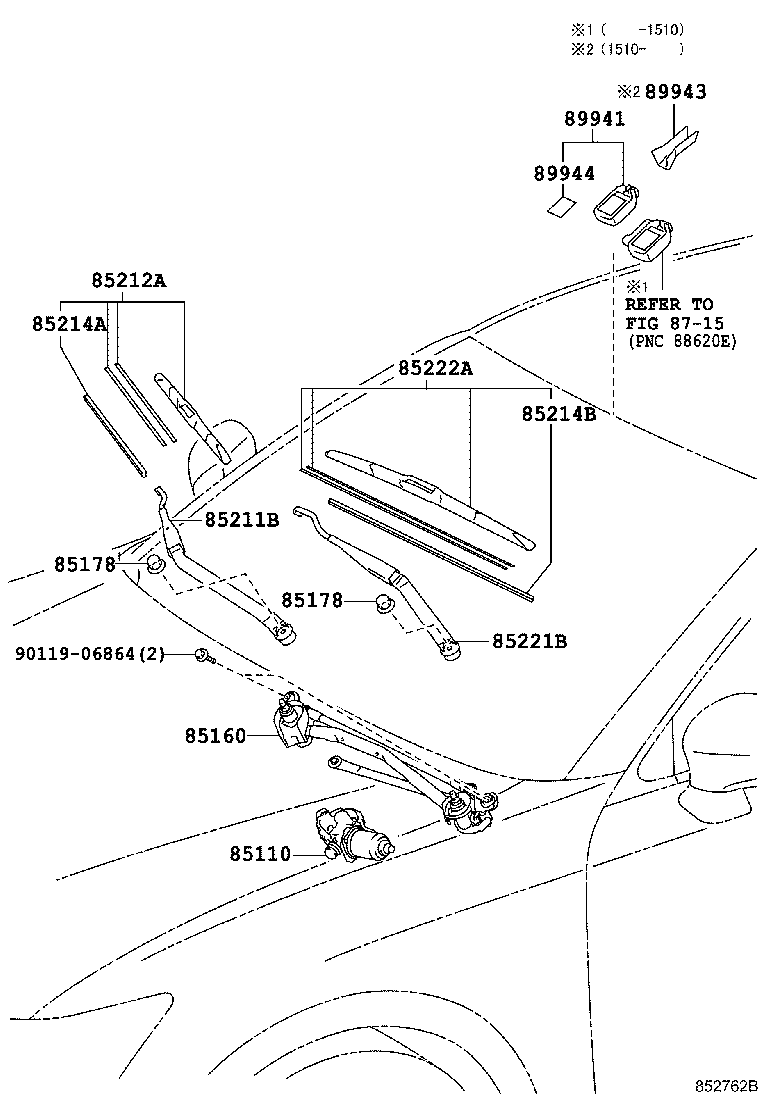 LEXUS 85212-30480 - Μάκτρο καθαριστήρα parts5.com