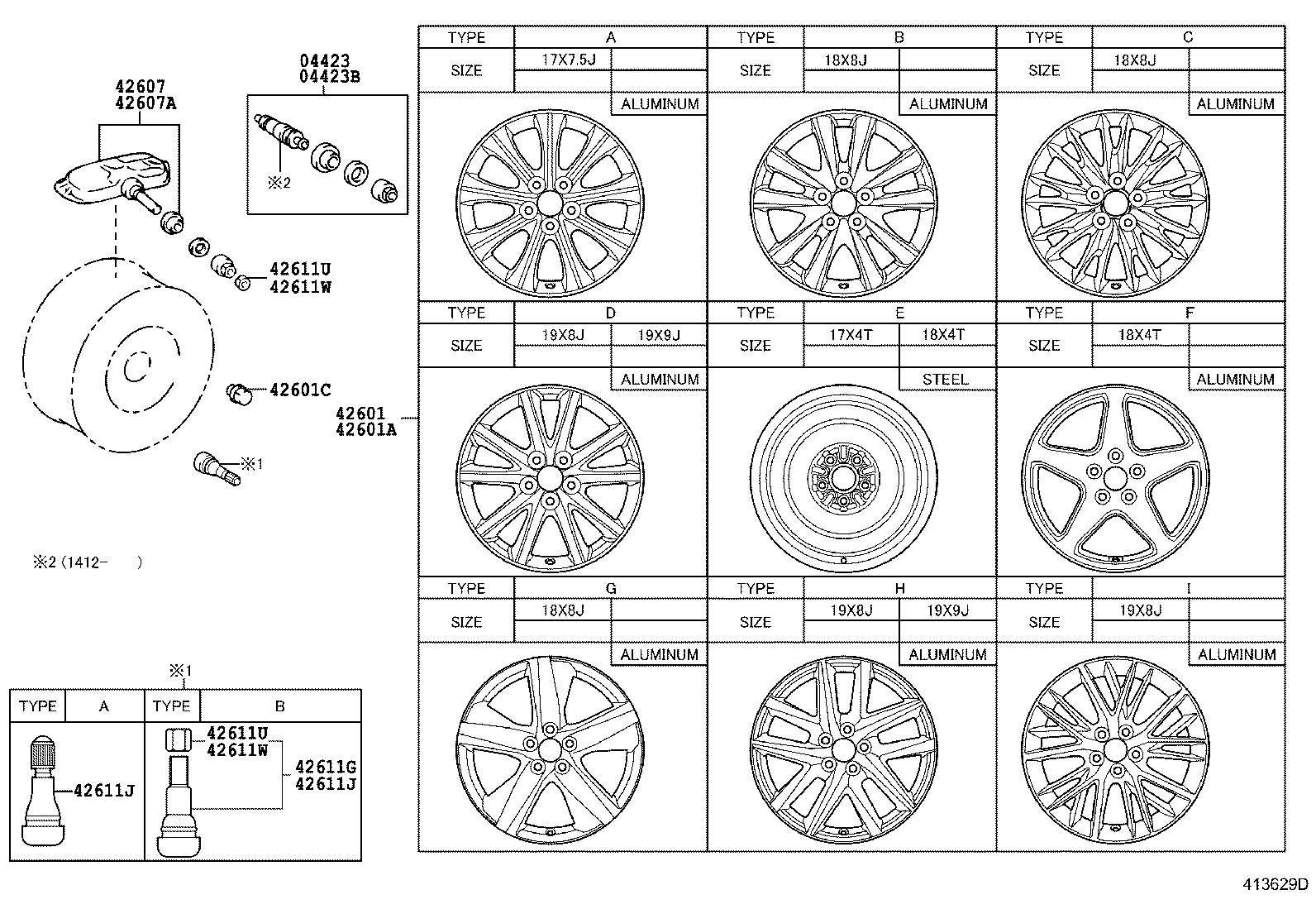 LEXUS 4260730070 - Senzor točka, sistem za kontrolu pritiska u pneumaticima parts5.com