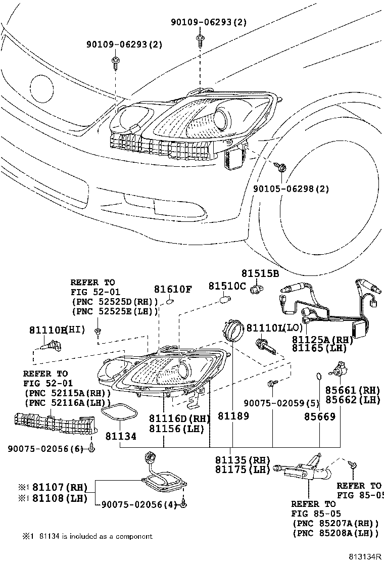 TOYOTA 81107-47150 - Ampul, ana far parts5.com