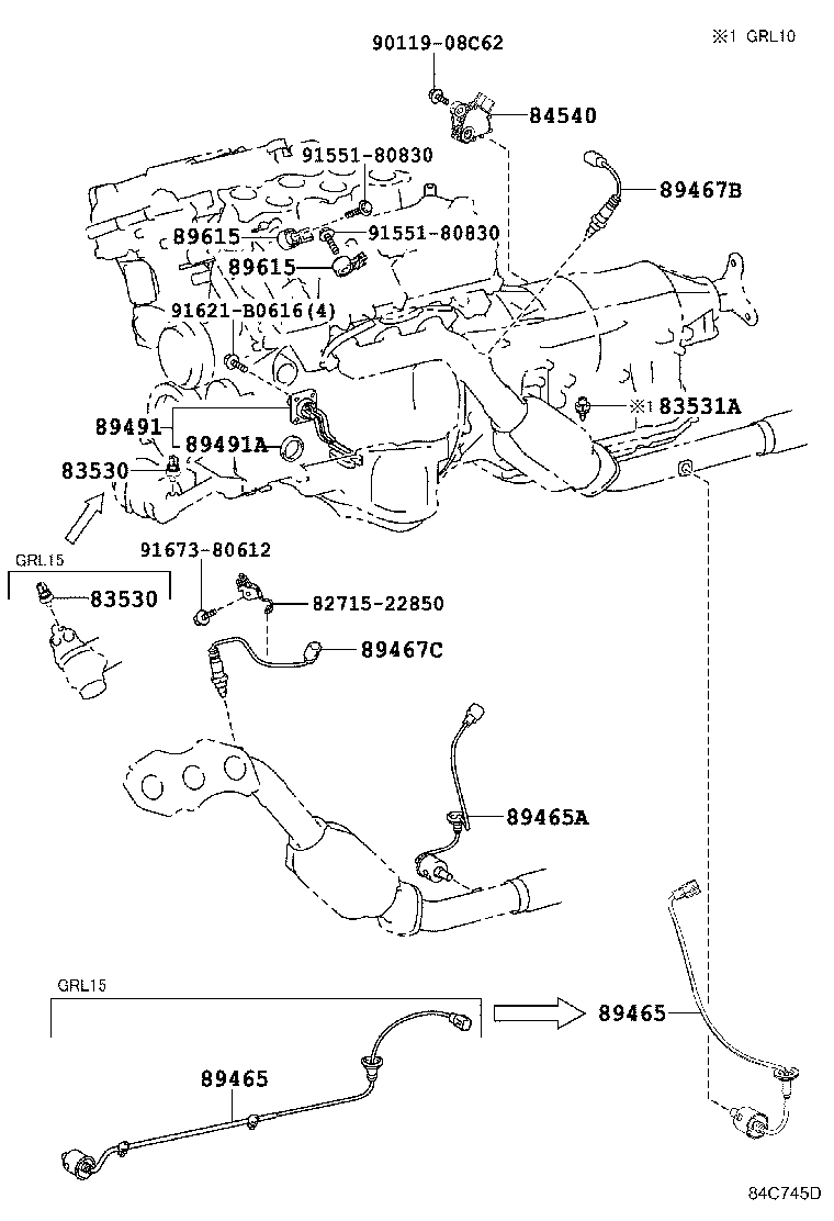 TOYOTA 8946530730 - Αισθητήρας λάμδα parts5.com