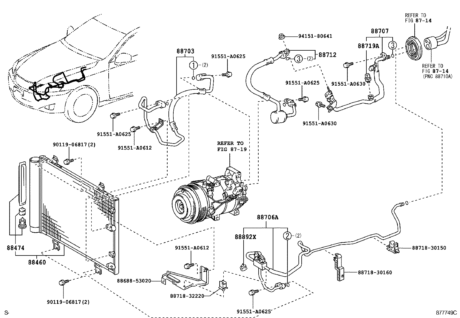 TOYOTA (FAW) 88474-17010 - Kurutucu, klima sistemi parts5.com