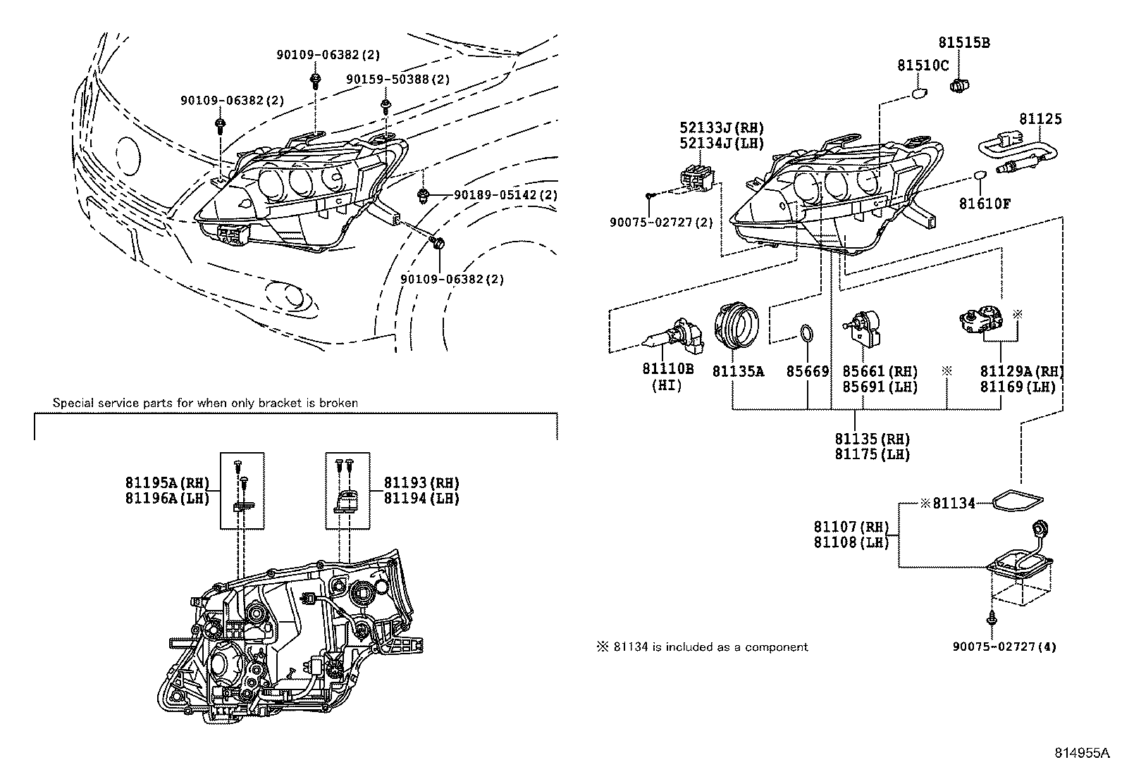 TOYOTA 81107-12A81 - Ignitor, gas discharge lamp parts5.com