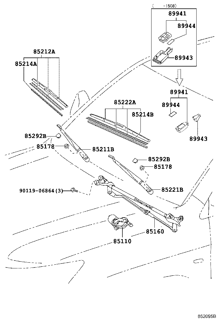 TOYOTA 85222-42110 - Μάκτρο καθαριστήρα parts5.com