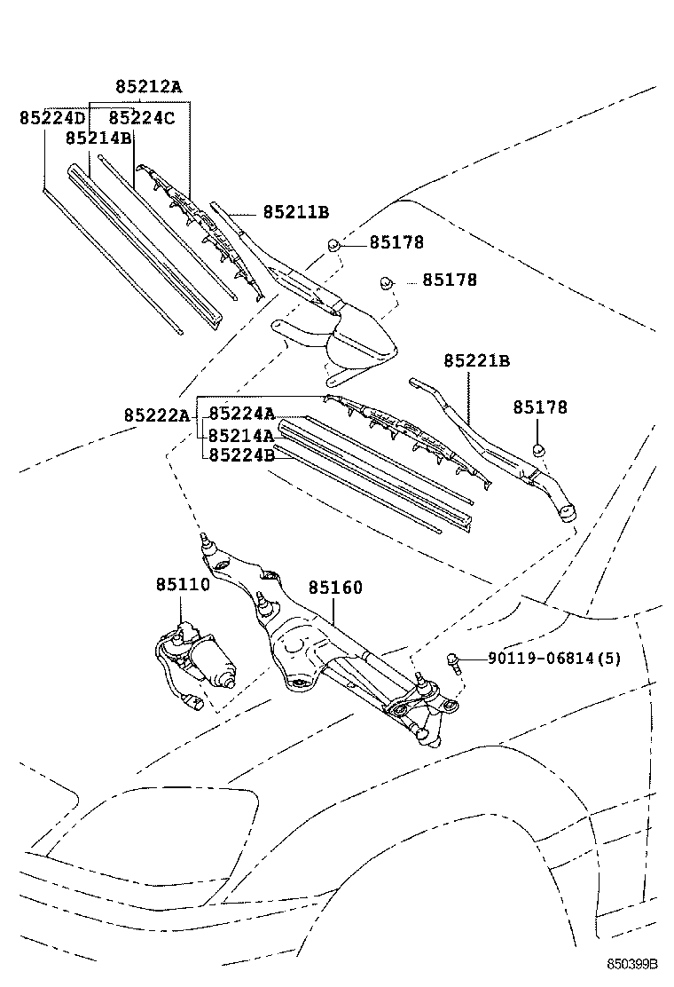 LEXUS 85212-36030 - Stieracia liżta parts5.com