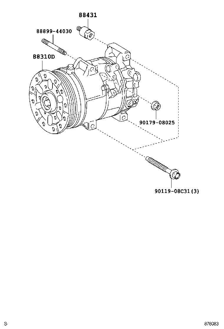 TOYOTA 88310-53060 - Kompresör, klima sistemi parts5.com