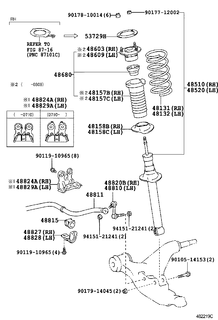 LEXUS 4851080463 - Shock Absorber parts5.com