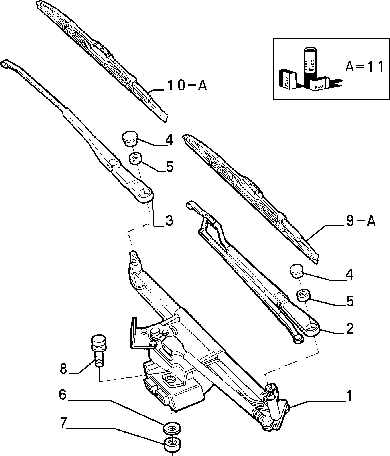 Lancia 5911206 - Pióro wycieraczki parts5.com