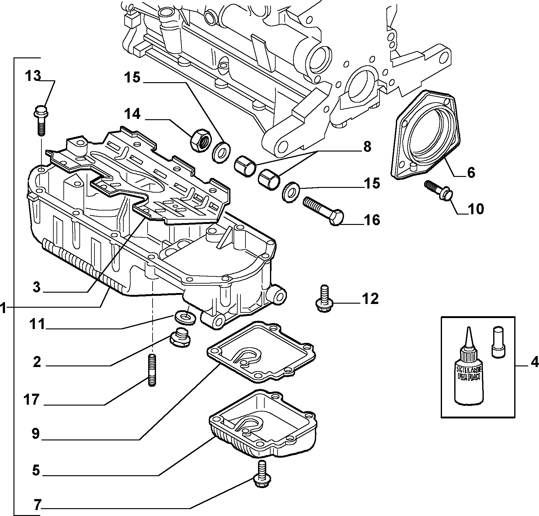 FIAT 46476967 - Kapama cıvatası, yağ karteri parts5.com