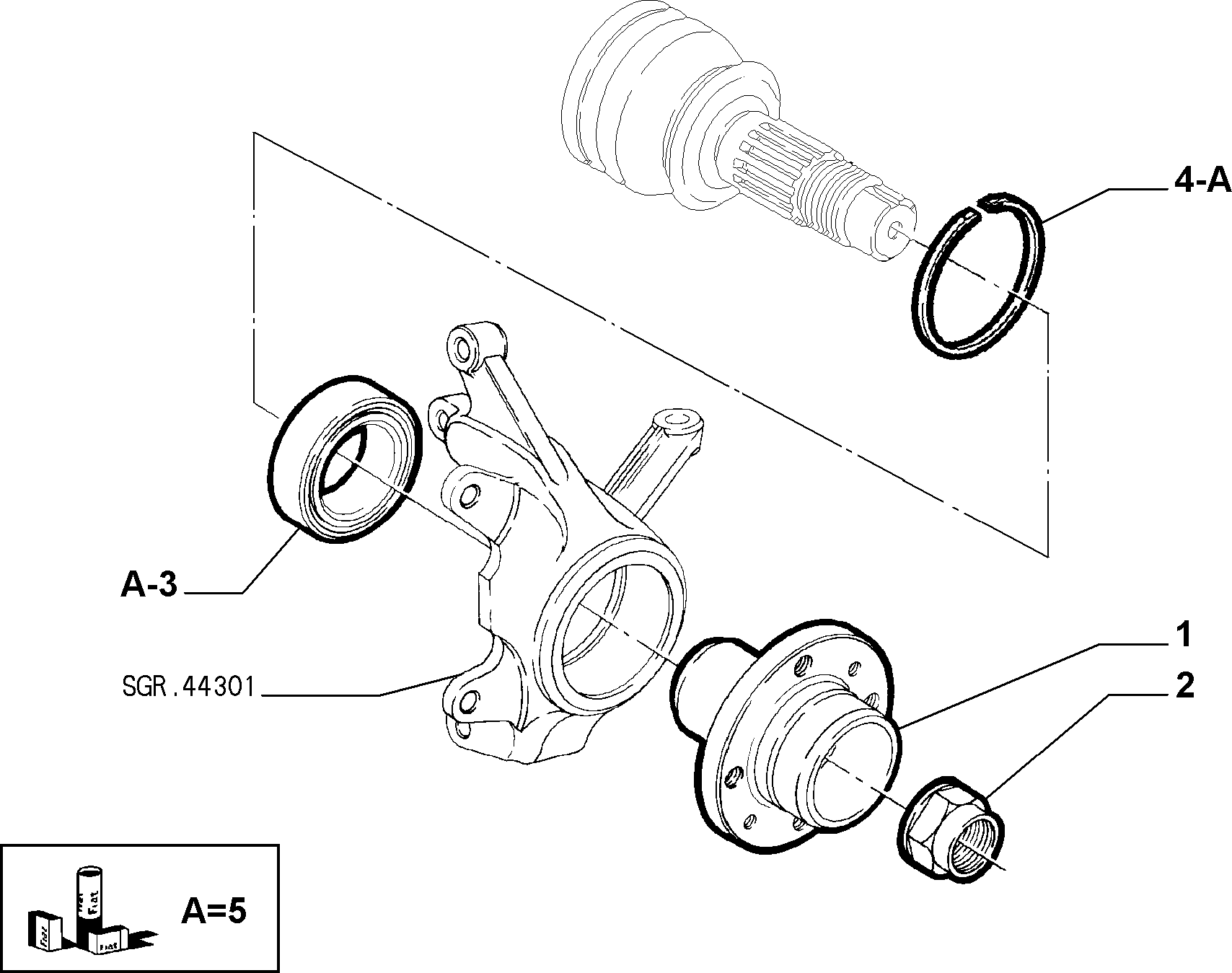 FIAT 71714457 - Zestaw łożysk koła parts5.com