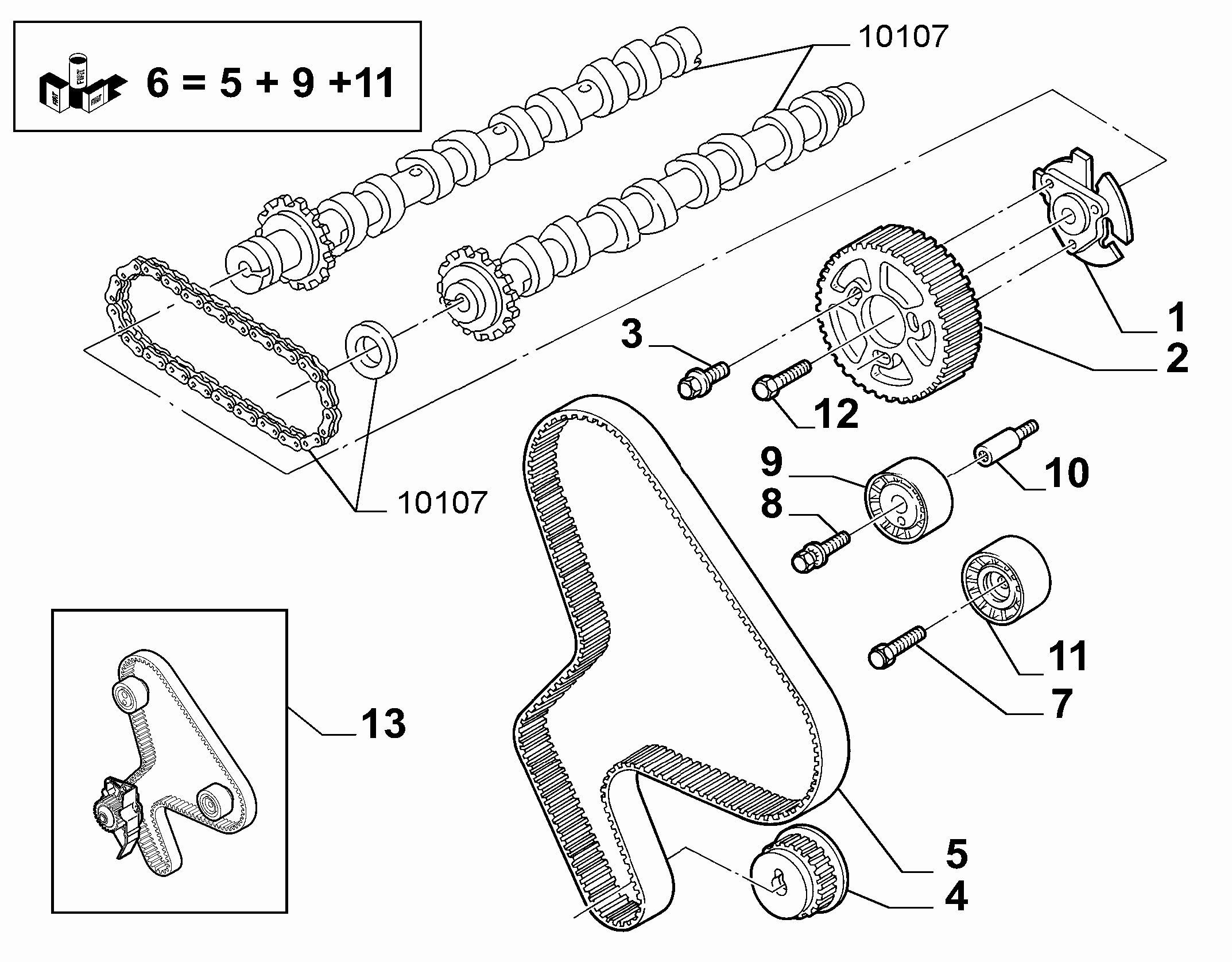 Suzuki 94008-29629 - Vízpumpa + fogasszíj készlet parts5.com