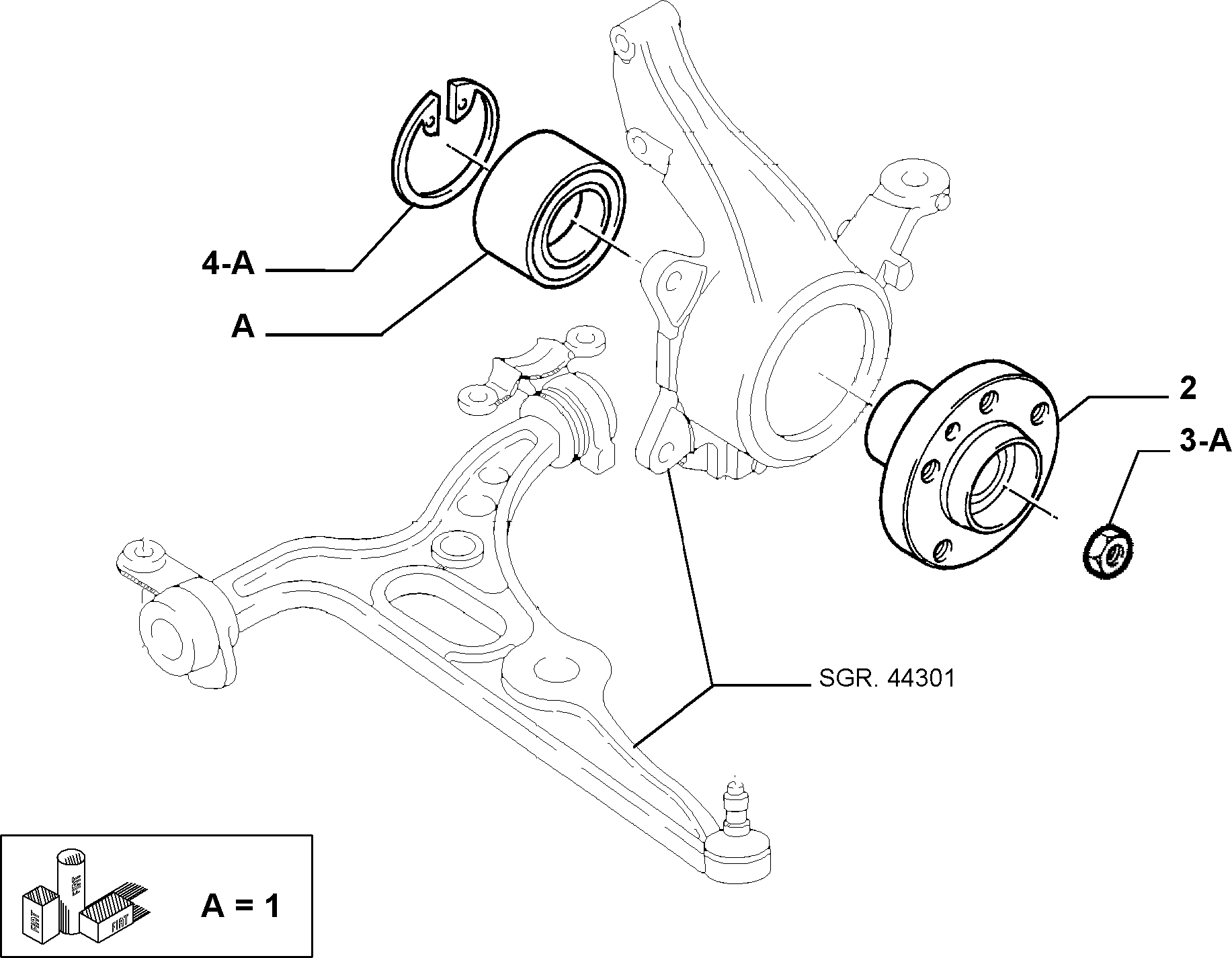 Lancia 71731547 - Wheel hub, bearing Kit parts5.com