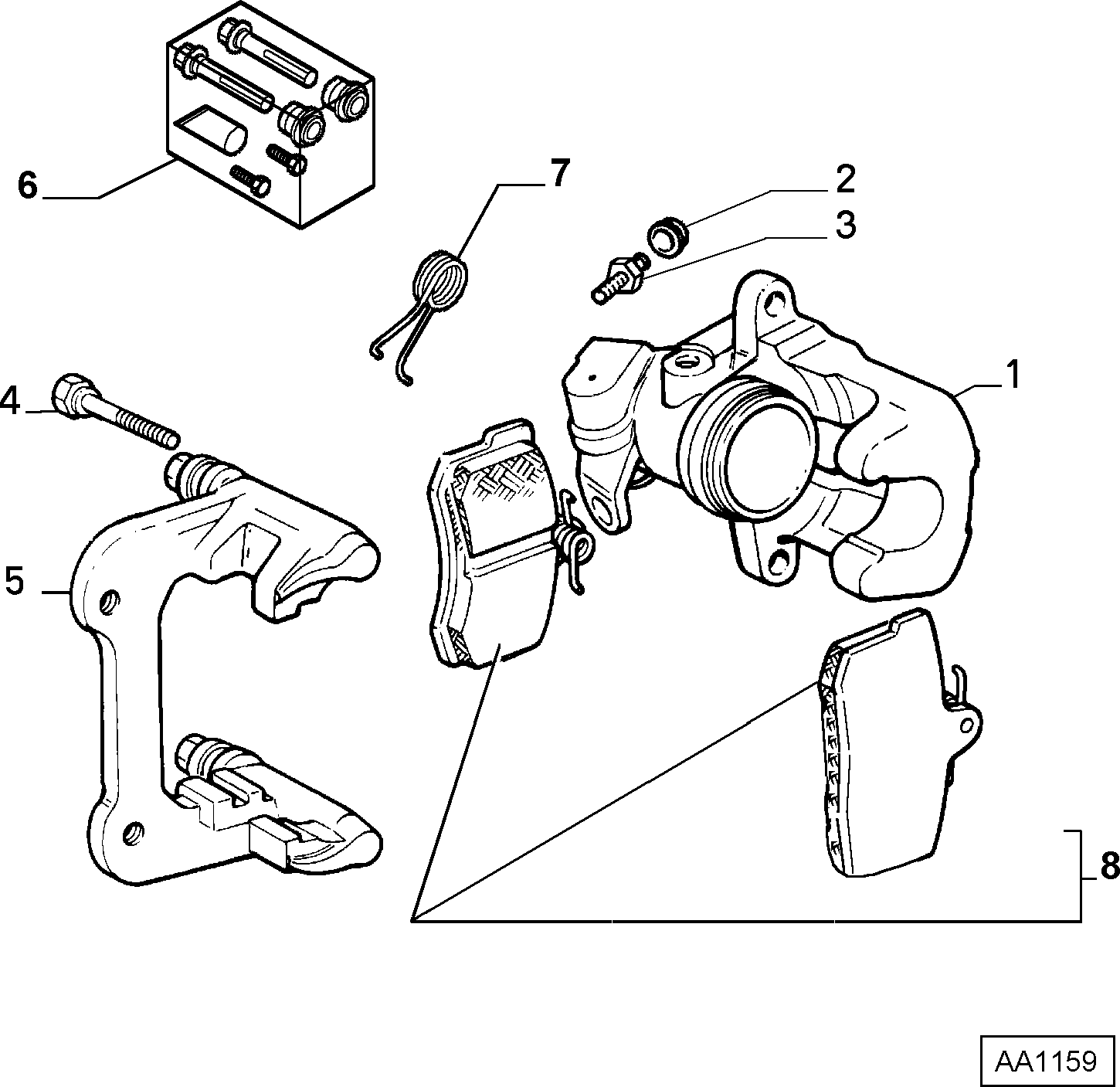 Seat 9404252328 - Sada brzdových destiček, kotoučová brzda parts5.com