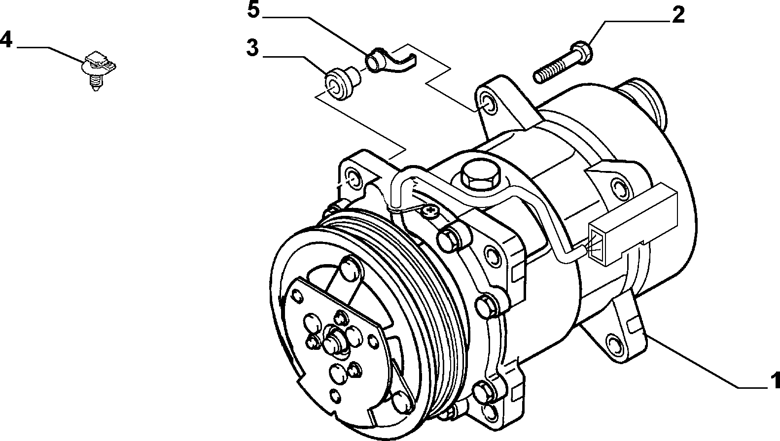 FIAT 9639109580 - Compressor, air conditioning parts5.com