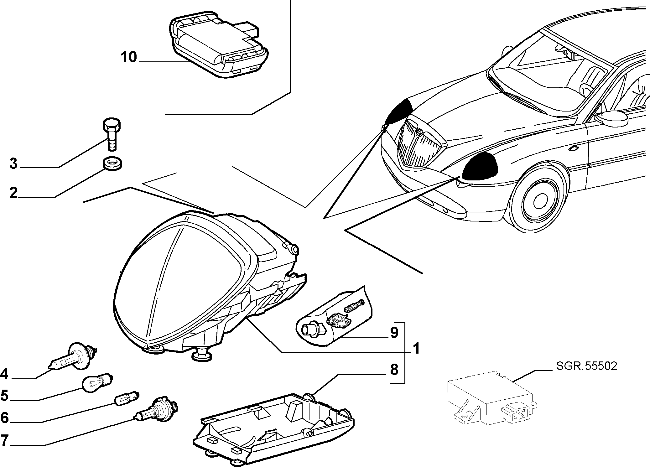 FIAT 14145090 - Ampoule, éclairage de virage parts5.com