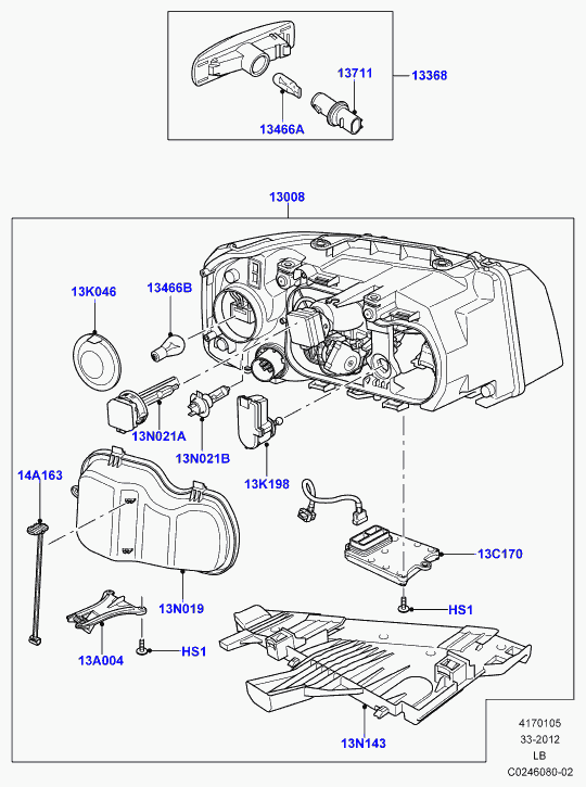 Land Rover LR000702 - Bulb, indicator parts5.com