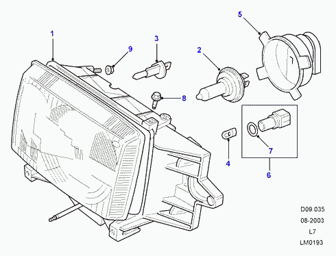 Land Rover 589109 - Ampoule, feu de recul parts5.com