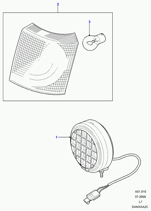 Land Rover 606178 - Zarnica, zadnja luc za meglo parts5.com