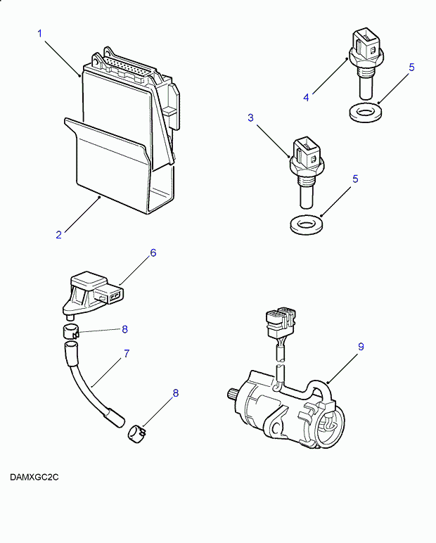 Land Rover STC2299 - Sonde de température, liquide de refroidissement parts5.com