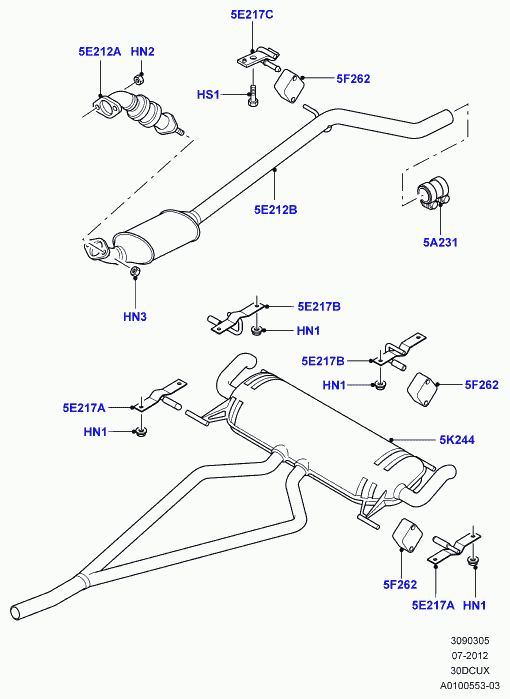 AUDI WCC000020 - Cevne spojke, izpusna naprava parts5.com