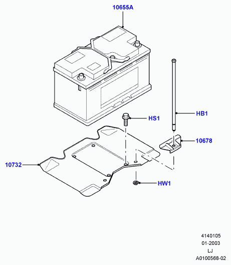 Jaguar YGD000271 - Starterbatterie parts5.com