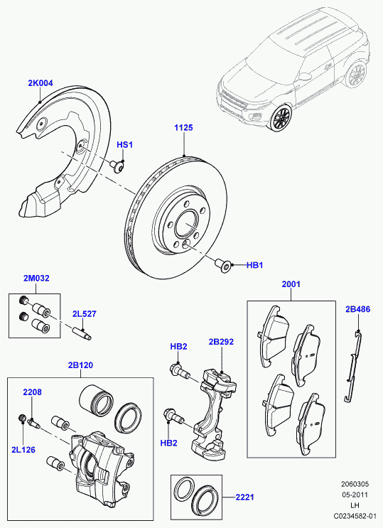 Land Rover LR007055 - Disc frana parts5.com