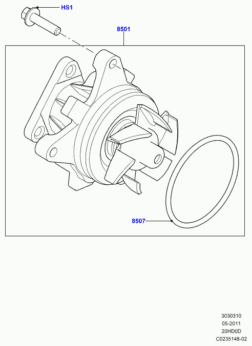 Land Rover LR025014 - Garnitura, galerie admisie parts5.com