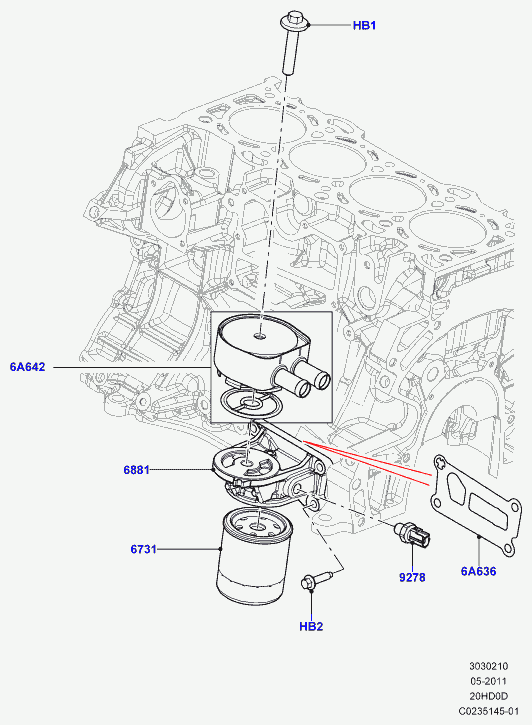 Rover LR025306 - Filtro de aceite parts5.com