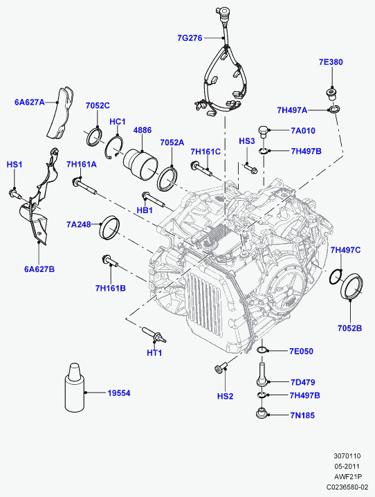 Land Rover LR000881 - Simering, diferential parts5.com