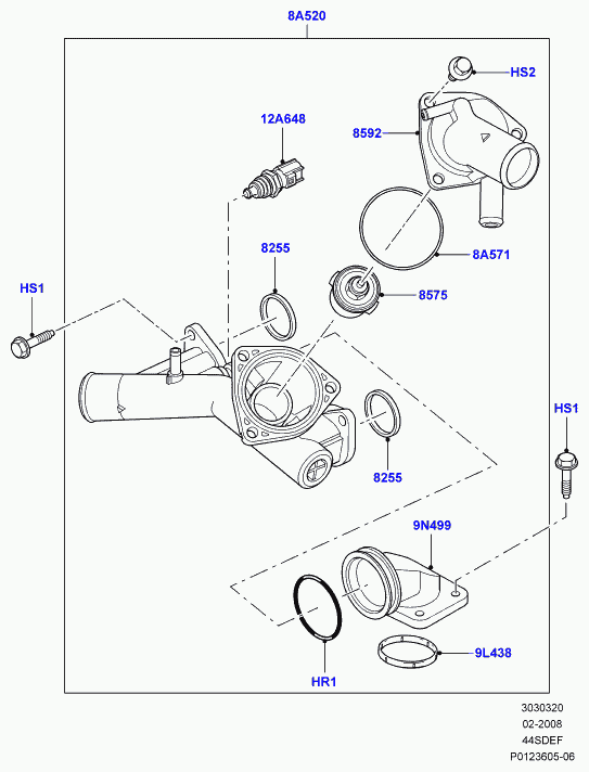 Land Rover 4603183 - Senzor, temperatura rashladne tečnosti parts5.com