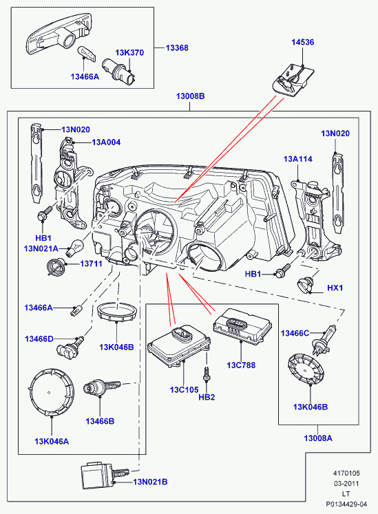 Land Rover LR000705 - Bulb, spotlight parts5.com