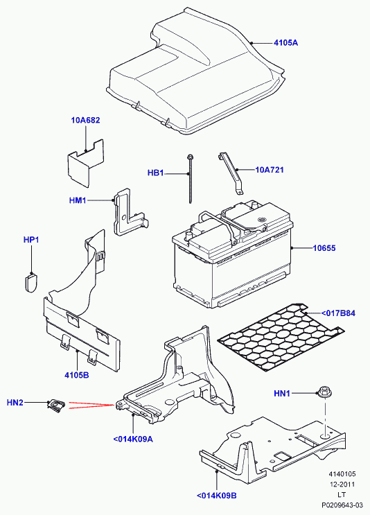 Land Rover LR033179 - Indító akkumulátor parts5.com