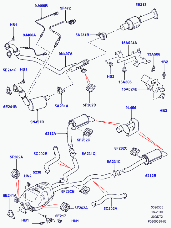 Land Rover FX108046 - Mutter, Abgaskrümmer parts5.com