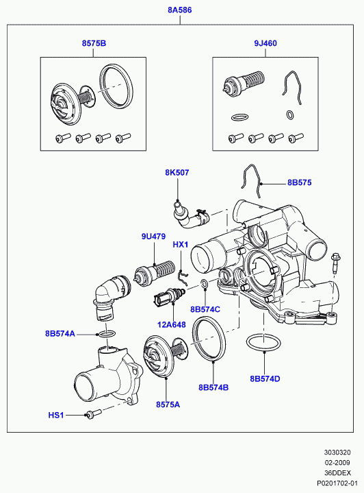 Land Rover LR044930 - Snímač, teplota chladiva parts5.com